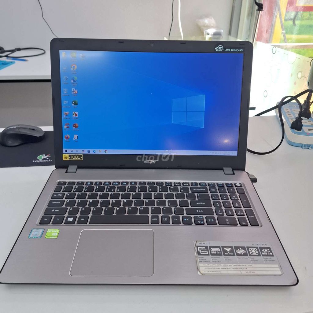 Acer i5 gen 7, ram 8, vga rời, pin 4h