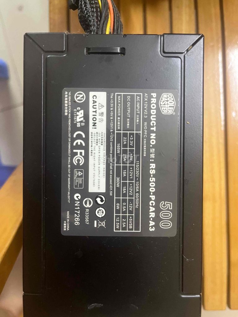 Pass nguồn Cooler Master 500w giá rẻ. Mua bán Linh kiện (RAM, Card...) tại Quận Thanh Xuân Hà Nội được đăng bởi Lưu Phúc Đạt hình 1