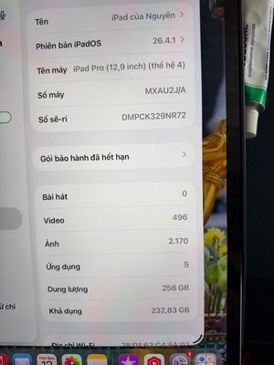 Apple iPad Pro (12,9 inch) thế hệ 4 256GB