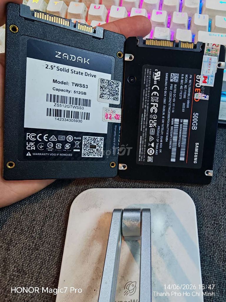 Ổ cứng SSD Samsung 870 EVO 500GB. Mua bán Linh kiện (RAM, Card...) tại Quận Phú Nhuận Tp Hồ Chí Minh được đăng bởi Hoàng Đình Thắng hình 1