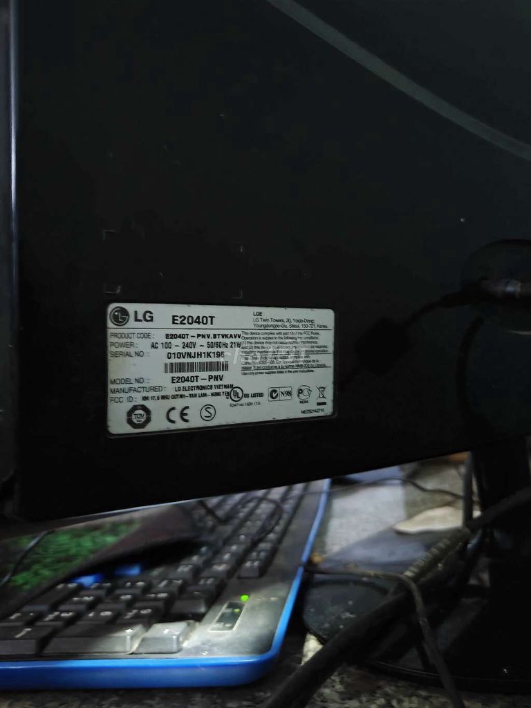 Màn hình LG E2040T-PNV Đen. Mua bán Phụ kiện (Màn hình, Chuột...) tại Huyện Lục Ngạn Bắc Giang được đăng bởi Anh hình 1