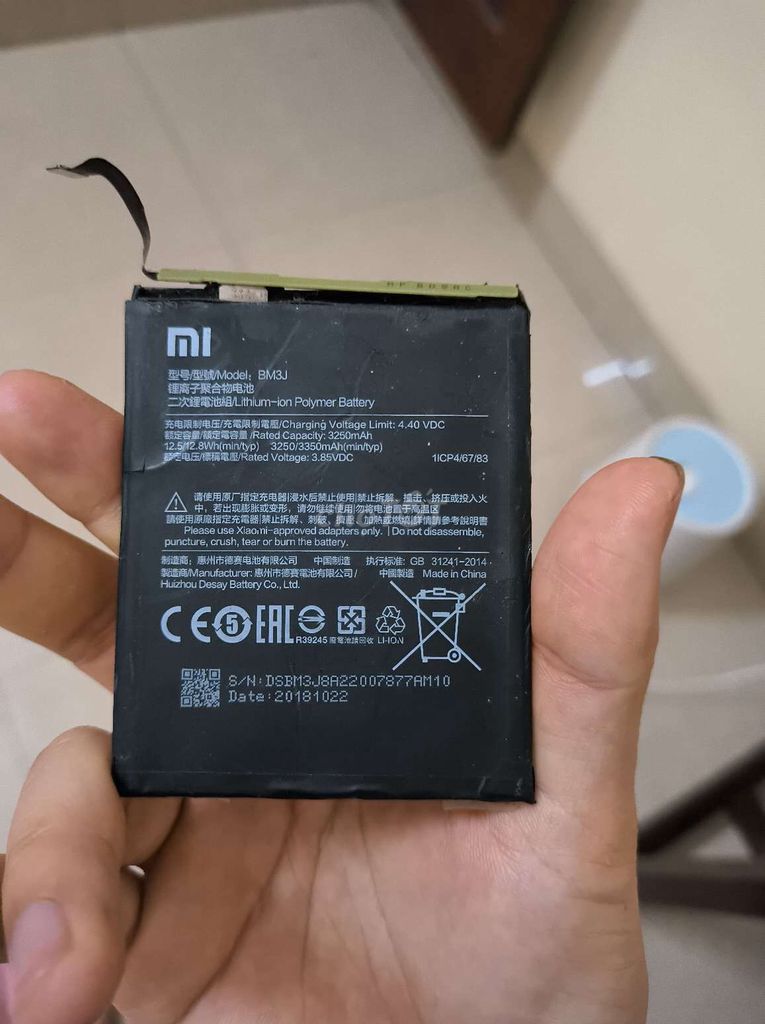 Pin điện thoại Xiaomi BM3J Đen. Mua bán Linh kiện (RAM, Card...) tại Huyện Vũ Thư Thái Bình được đăng bởi Nguyễn Khiêm hình 1