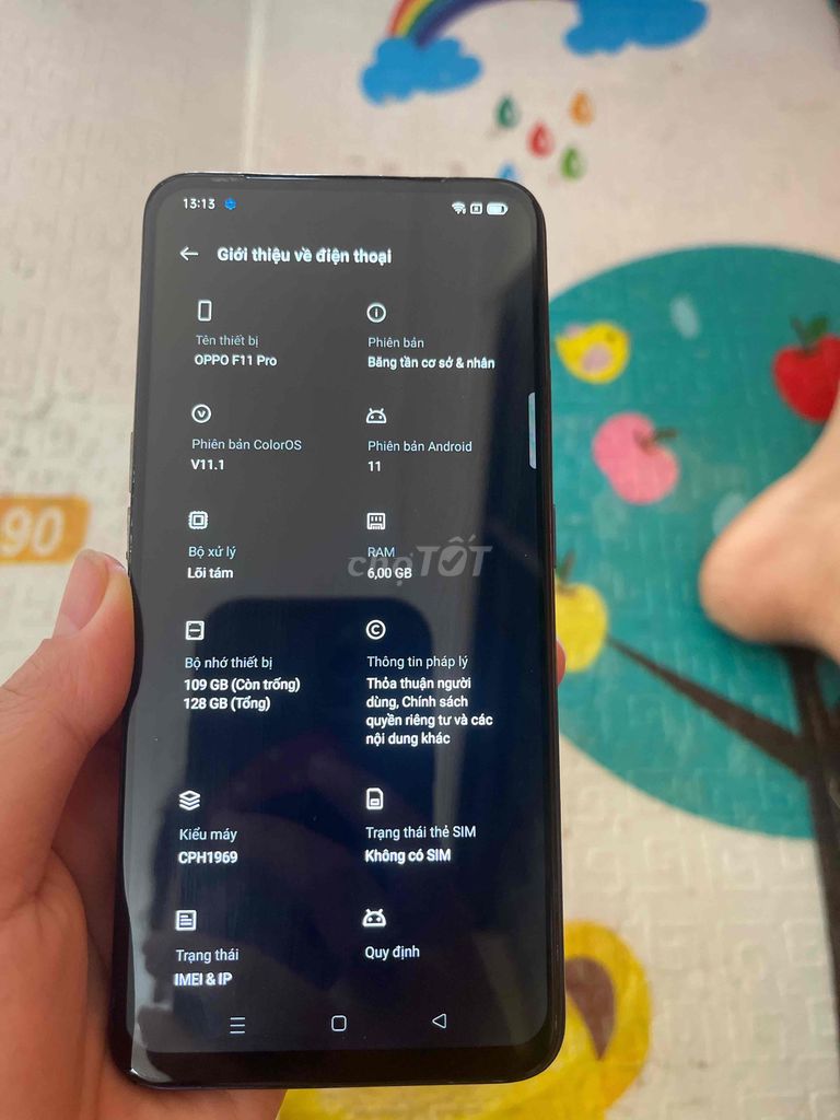 Oppo F11 Pro 128GB Tím đen. Mua bán Điện thoại tại Thành Phố Đồng Hới Quảng Bình được đăng bởi Giang Giang hình 1