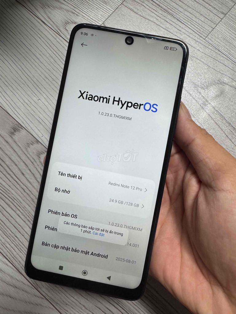 Xiaomi Redmi Note 12 Pro  Đen 128GB. Mua bán Điện thoại tại Quận 3 Tp Hồ Chí Minh được đăng bởi giá lái hình 1