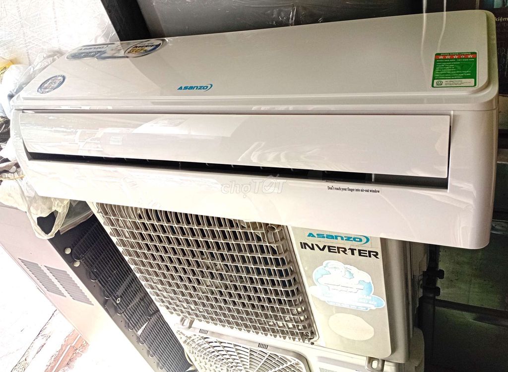 Máy lạnh Asanzo inverter 1.5 ngựa còn mới bao lắp.. Mua bán Máy lạnh, điều hoà tại Thành phố Thủ Đức Tp Hồ Chí Minh được đăng bởi Long Phat hình 1