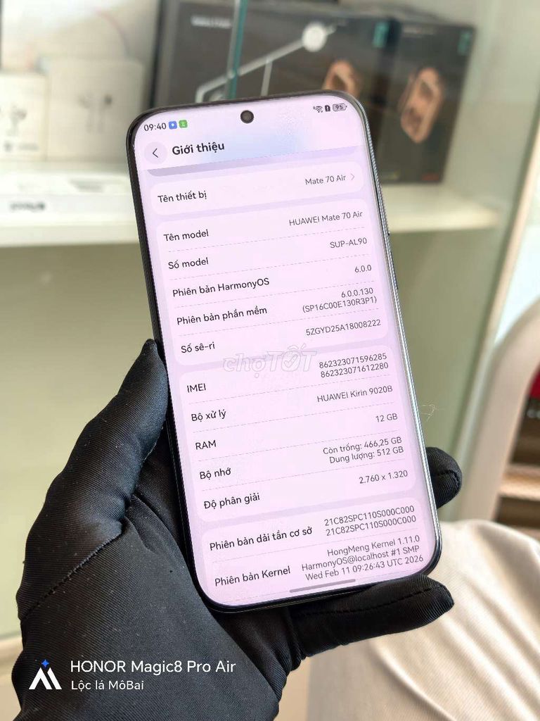 Huawei Mate 70 Air 512GB Đen. Mua bán Điện thoại tại Thành phố Đà Lạt Lâm Đồng được đăng bởi Lộc Lá Mô Bai hình 1