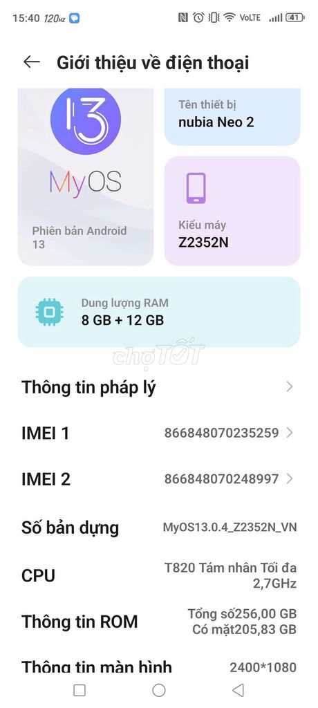 Nubia Neo 2 128GB Đen. Mua bán Điện thoại tại Thành phố Buôn Ma Thuột Đắk Lắk được đăng bởi Hung Le hình 1