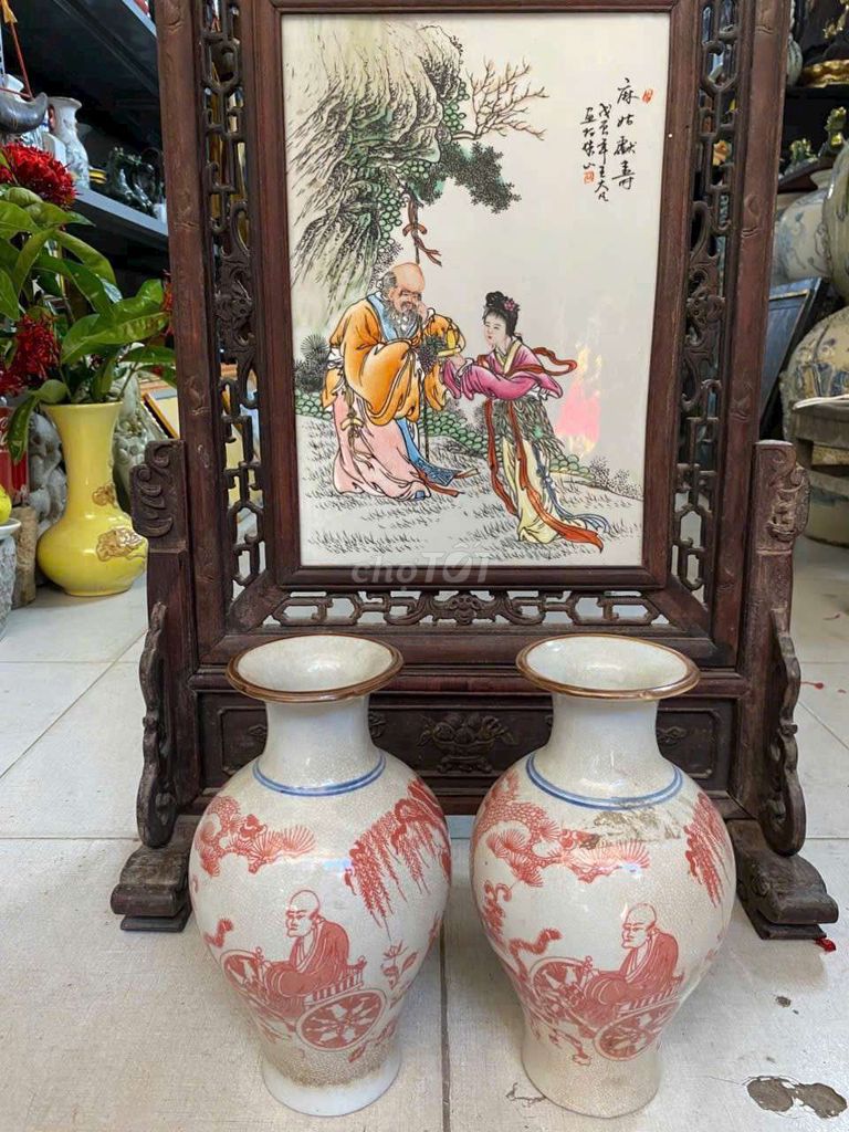 Bình gốm men rạn Trung Quốc Lão Tử. Mua bán Đồ sưu tầm, đồ cổ tại Quận Hà Đông Hà Nội được đăng bởi Nguyễn Hoàng Trung  hình 1