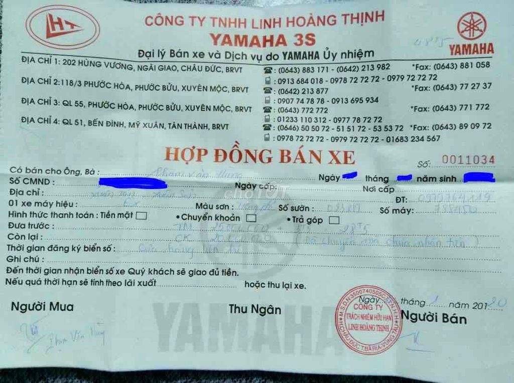 Bán xe lâu không chạy. Mua bán Xe máy tại Huyện Châu Đức Bà Rịa - Vũng Tàu được đăng bởi Phạm Văn Hùng hình 3
