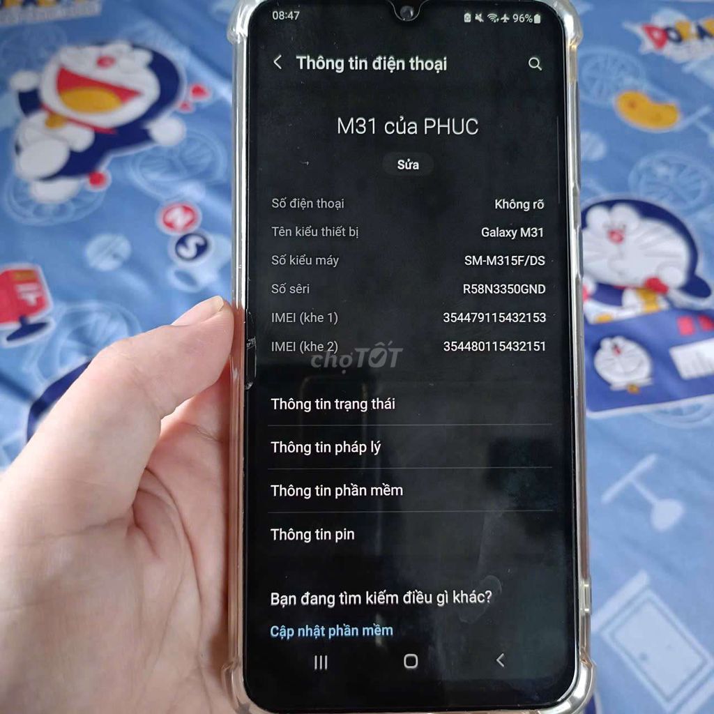 Samsung M31 128GB Xanh đậm. Mua bán Điện thoại tại Quận Cái Răng Cần Thơ được đăng bởi Nguyễn Văn Nam hình 1
