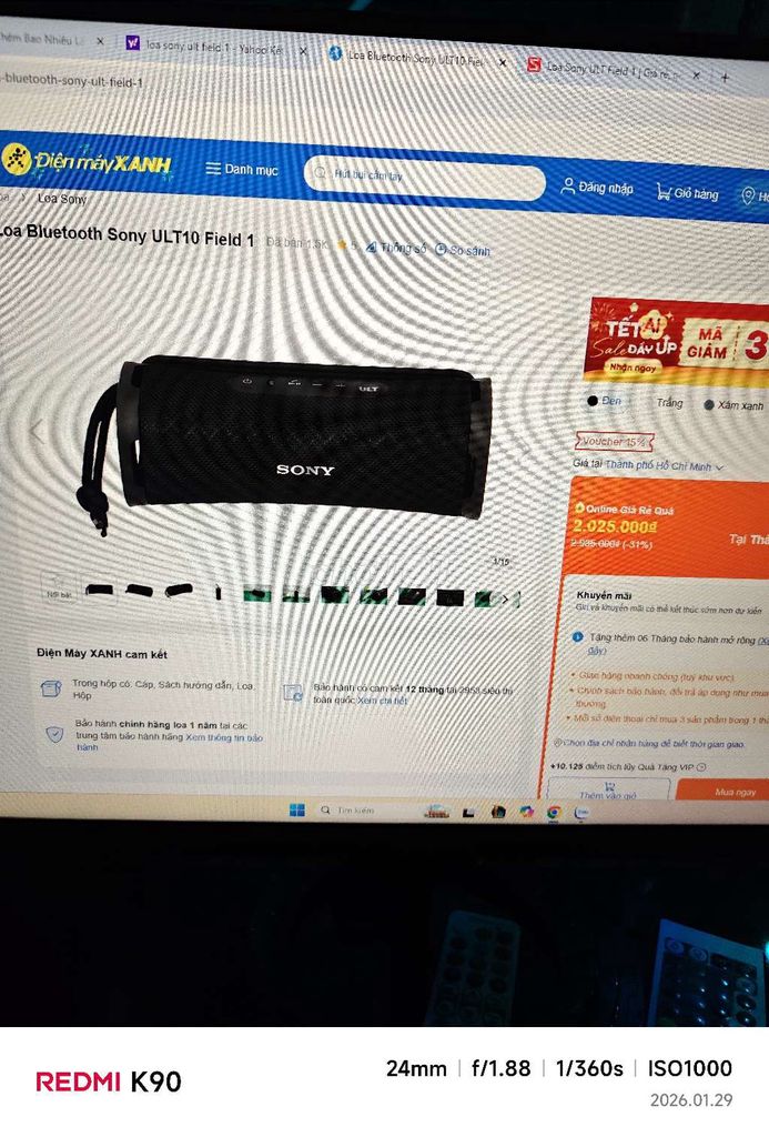 Loa Bluetooth Sony ULT10 Field 1. Mua bán Tivi, Âm thanh tại Thị xã Bến Cát Bình Dương được đăng bởi thành văn hình 1