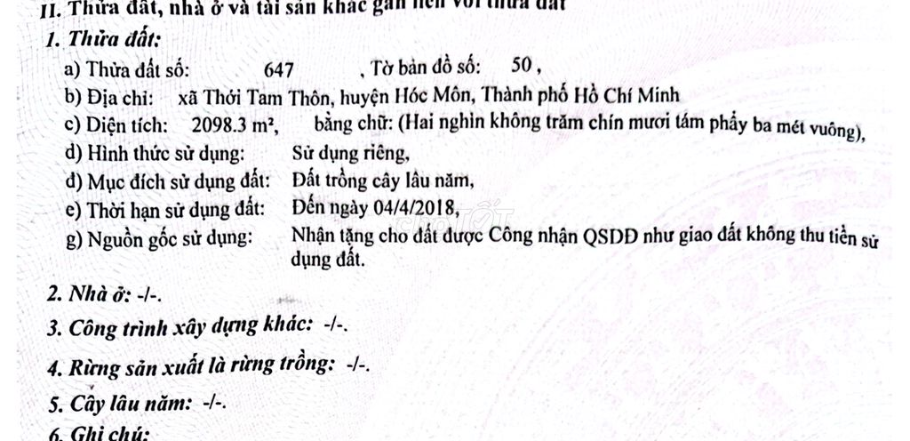 Ngộp bán đất rẻ tại Phạm Thị giây chỉ 4tr/m2 tổng 2098m2 thới tam thôn