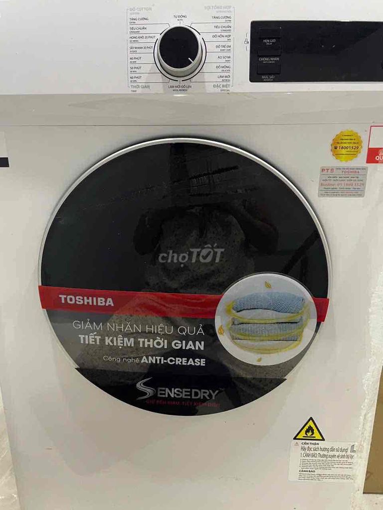 Máy sấy Toshiba Trắng Đã sử dụng. Mua bán Nội thất, đồ gia dụng khác tại Huyện Đức Hòa Long An được đăng bởi Thanh Chúc hình 1