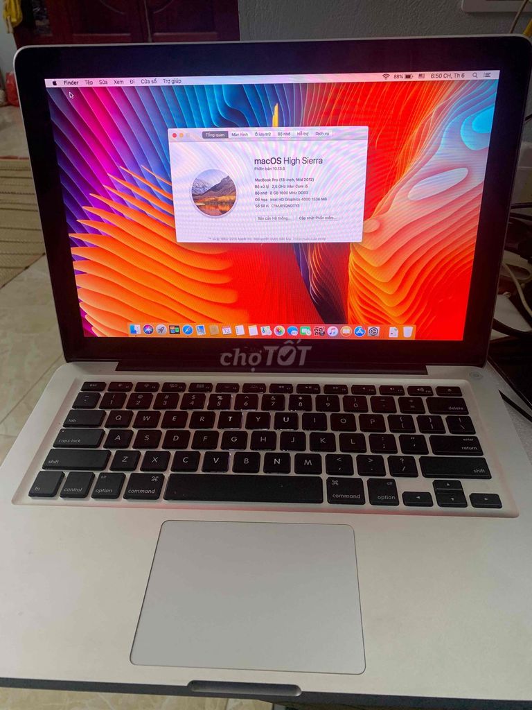 macbook pro 2012 i5 ram 8g ssd 120g