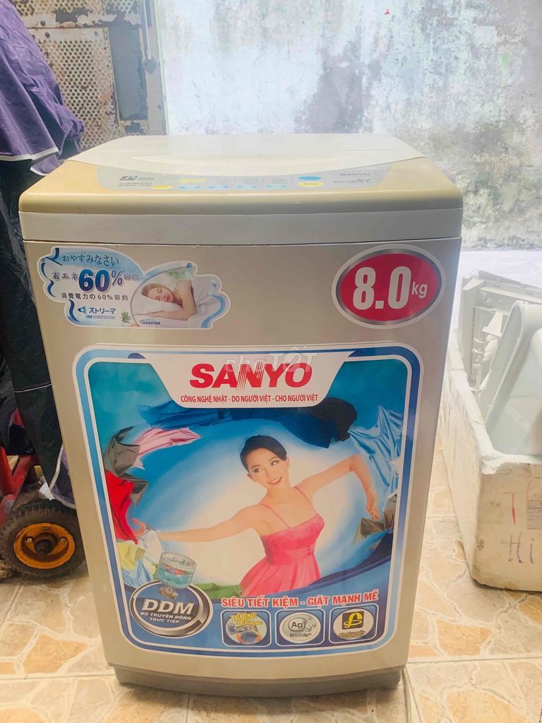 máy giặt sanyo chạy êm, sạch