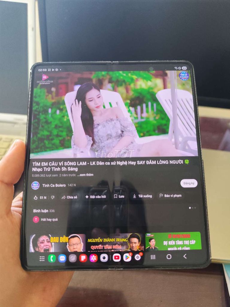 Samsung Fold 5 512GB Xanh dương Đã sử dụng. Mua bán Điện thoại tại Thị xã Sơn Tây Hà Nội được đăng bởi trungbeeb hình 1