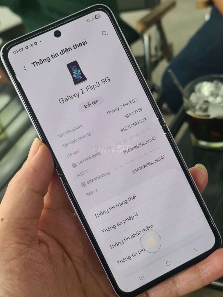 Samsung Galaxy Z Flip3 256GB Tím. Mua bán Điện thoại tại Quận Bình Tân Tp Hồ Chí Minh được đăng bởi nguyễn sang  hình 1