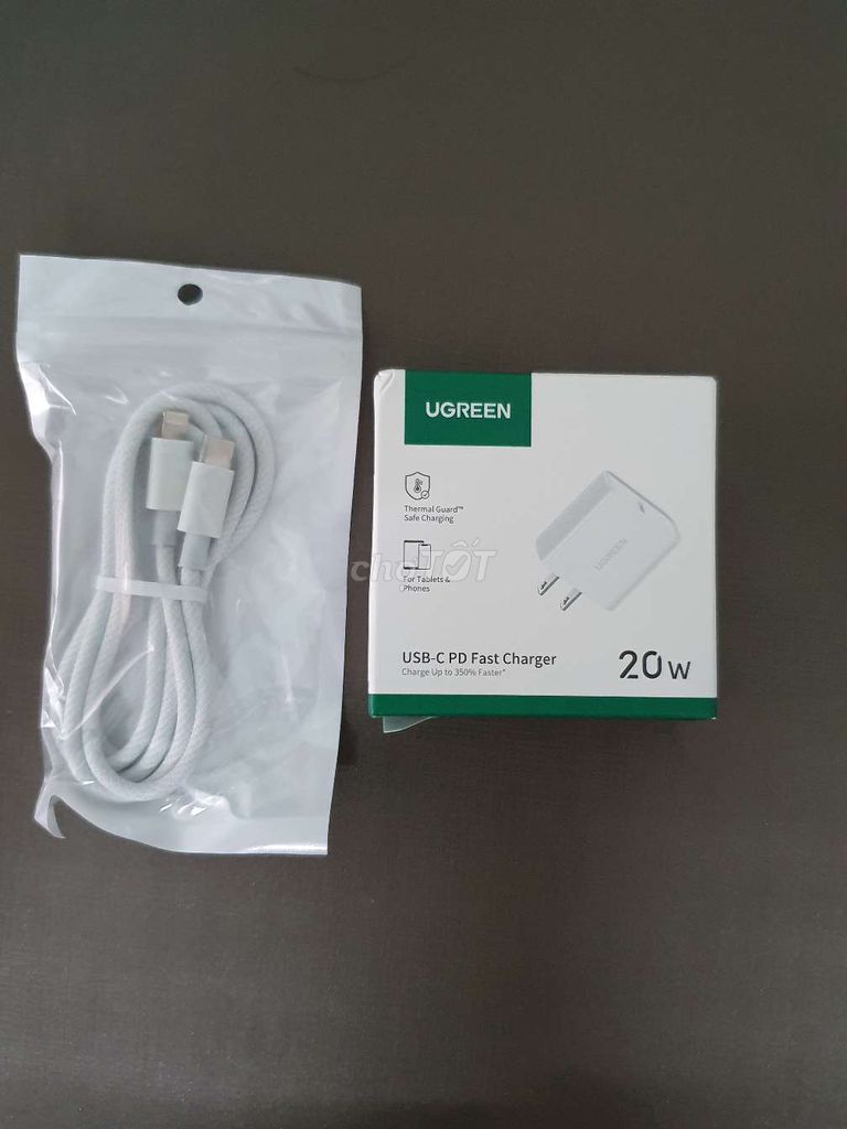 Bộ sac cáp nhanh 20w Ugreen cho iphone, ipad