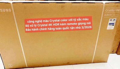 TV 4K Samsung 65BU8000 65in 4K Giọng Nói BH 3/2026. Mua bán Tivi, Âm thanh tại Quận 8 Tp Hồ Chí Minh được đăng bởi Nguyen nguyen