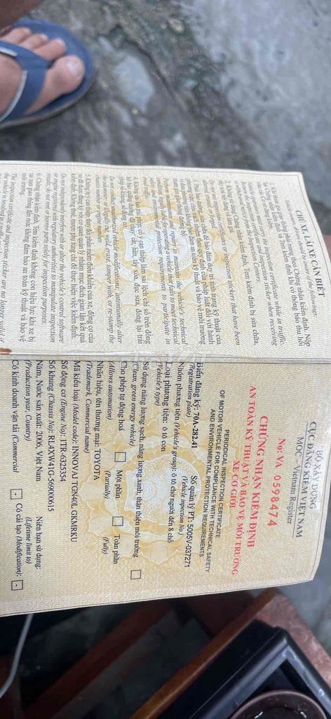 Toyota Innova 2006 J - 450000 km. Mua bán Ô tô tại Quận 12 Tp Hồ Chí Minh được đăng bởi Tên chưa cung cấp hình 4