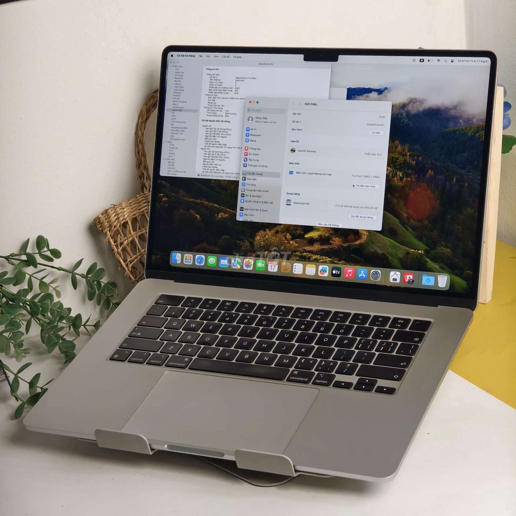 Apple Macbook Air M2 M2 15 inch 8GB/512GB Pin 98. Mua bán Laptop tại Thành phố Thủ Đức Tp Hồ Chí Minh được đăng bởi Di Động Zin Shop hình 1