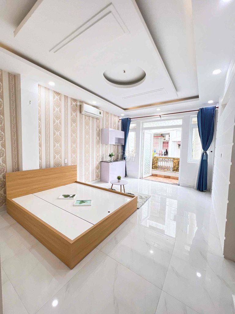 CĂN HỘ FULL NỘI THẤT BANCOL LỚN 40m2 NHƯ HÌNH MỚI 100%