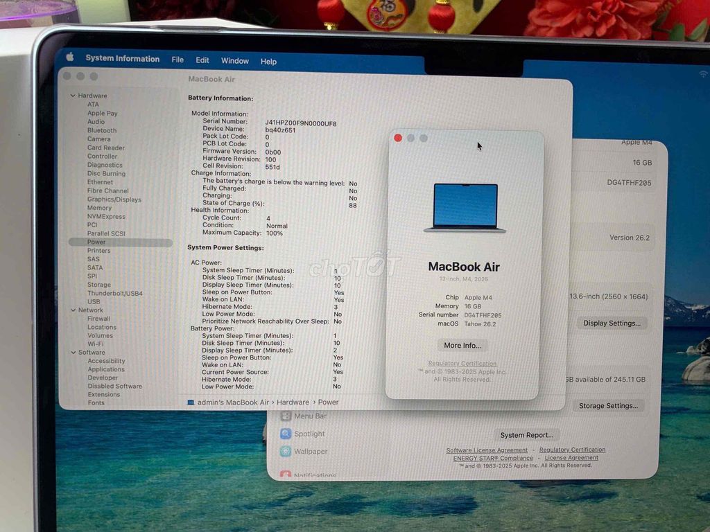 Apple Macbook Air M4 15.3 inch 16GB/256GB Sky Blue. Mua bán Laptop tại Quận Thanh Xuân Hà Nội được đăng bởi Junioor Computer hình 1