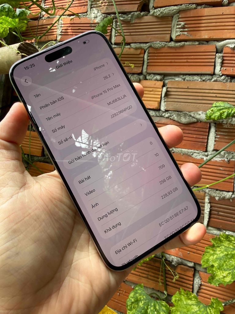 Apple iPhone 15 Pro Max 256GB Bạc máy pin cao fu. Mua bán Điện thoại tại Thành phố Sa Đéc Đồng Tháp được đăng bởi trà văn lâm hình 1