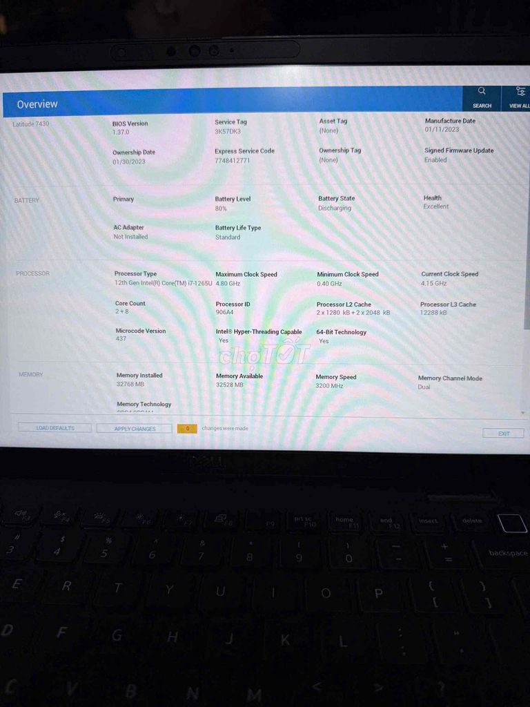 Dell Latitude 7430 i7-1265U 14 inch 32GB/1TB. Mua bán Laptop tại Thành phố Đà Lạt Lâm Đồng được đăng bởi lê thanh tuấn  hình 1
