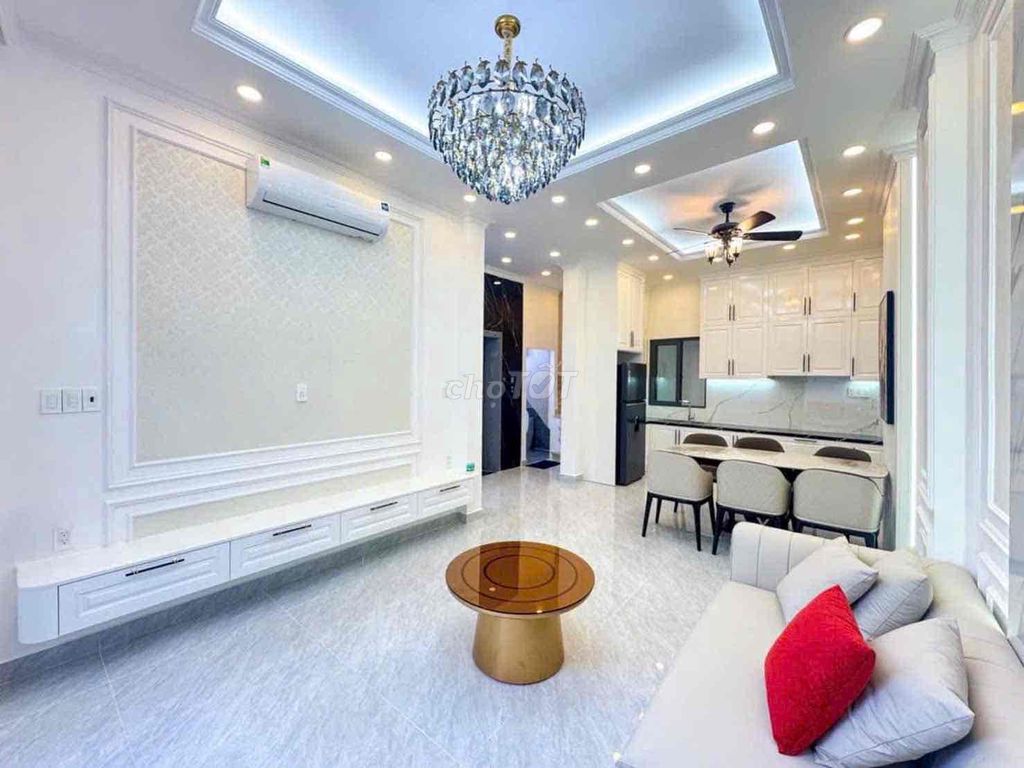 NHÀ MỚI ĐẸP 3 TẦNG CÓ THANG MÁY NGANG 8x9m HUỲNH TẤN PHÁT QUẬN 7 7,9Ty