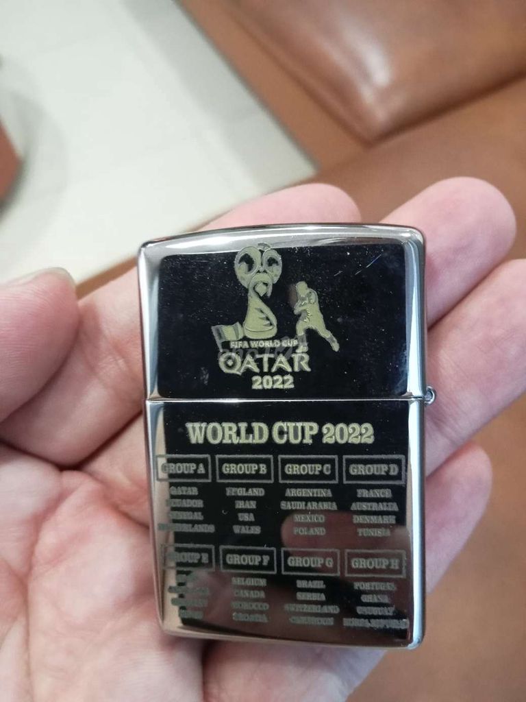 Zippo Worldcup Quatar Logo Nổi 2022 Made in USA