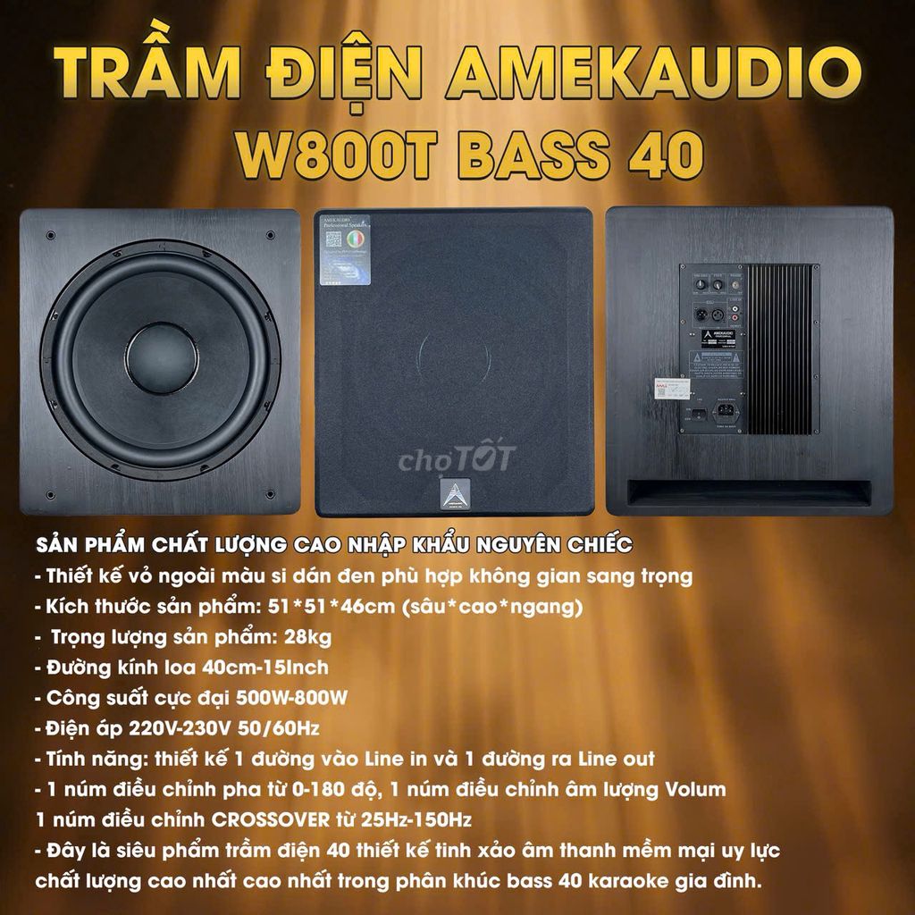 SÚP SIÊU KHỦNG CẬP BẾN AMEKAUDIO W800T BÁT 40 XỊN. Mua bán Tivi, Âm thanh tại Quận Sơn Trà Đà Nẵng được đăng bởi cường audio hình 1
