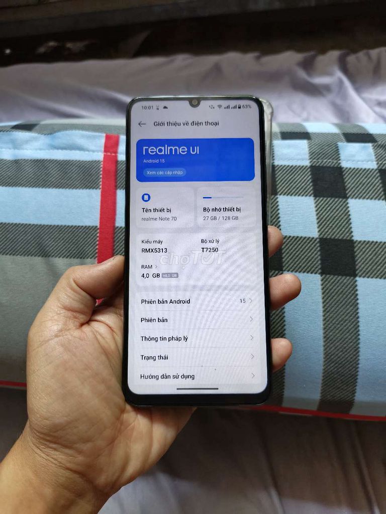 Realme Note 70 128GB Pin 6300 còn Bh dài có gl. Mua bán Điện thoại tại Thành phố Thủ Đức Tp Hồ Chí Minh được đăng bởi Hoàng Vũ hình 1