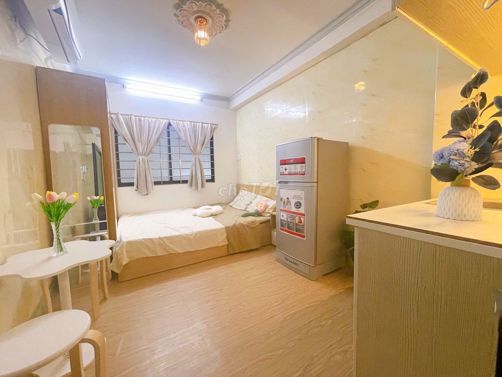 CHO THUÊ CĂN HỘ STUDIO, FULL NỘI THẤT, MÁY GIẶC XẤY RIÊNG, QUẬN 3