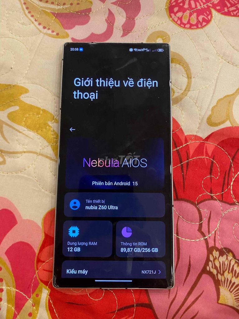 nubia Z60 Ultra 256GB Bạc giao lưu. Mua bán Điện thoại tại Quận Long Biên Hà Nội được đăng bởi Đỗ Minh Khoa hình 1