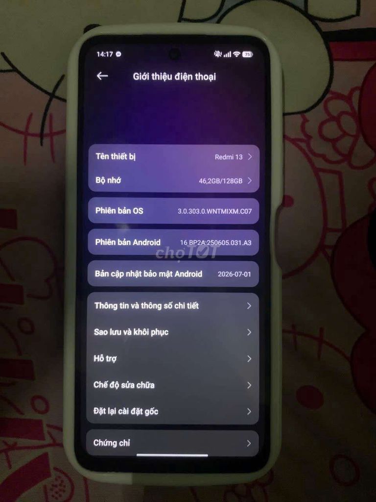 Xiaomi Redmi 13 128GB Xanh nhạt. Mua bán Điện thoại tại Quận 4 Tp Hồ Chí Minh được đăng bởi Bé Pun hình 1