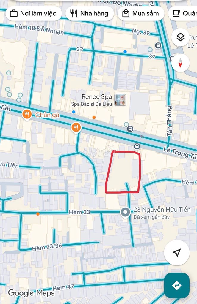 Cho thuê đất trống 1000m2 tại Tân Phú