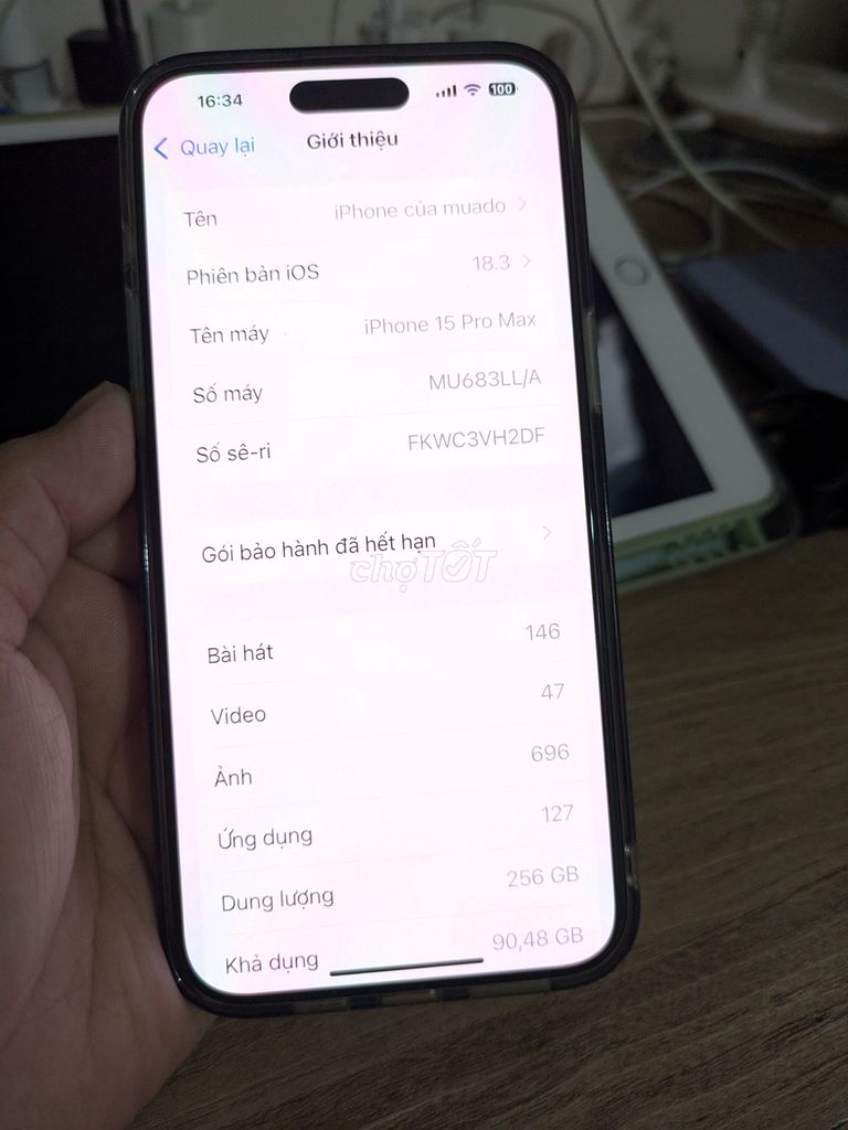 màn hình iPhone 15 pro max LLA