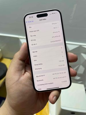 iPhone 15 Lock 128GB Hồng EID Pin 86%