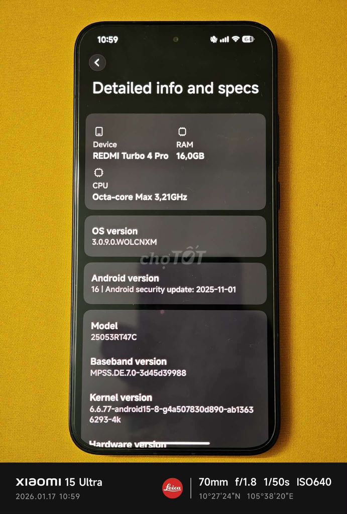 Xiaomi Redmi Turbo 4 Pro 16GB/256GB Đen. Mua bán Điện thoại tại Thành phố Cao Lãnh Đồng Tháp được đăng bởi Hồ Minh Bảo hình 1