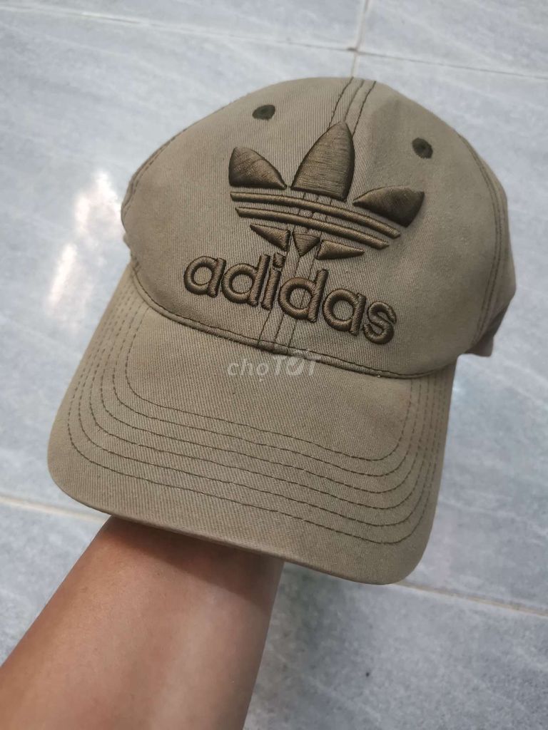 Mũ lưỡi trai kaki Adidas Original Casual Logo Thêu