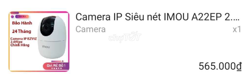 Camera IMOU A22 Trắng 2.0Mpx. Mua bán Máy ảnh, Máy quay tại Huyện Vũng Liêm Vĩnh Long được đăng bởi Trương Vũ Lâm hình 1