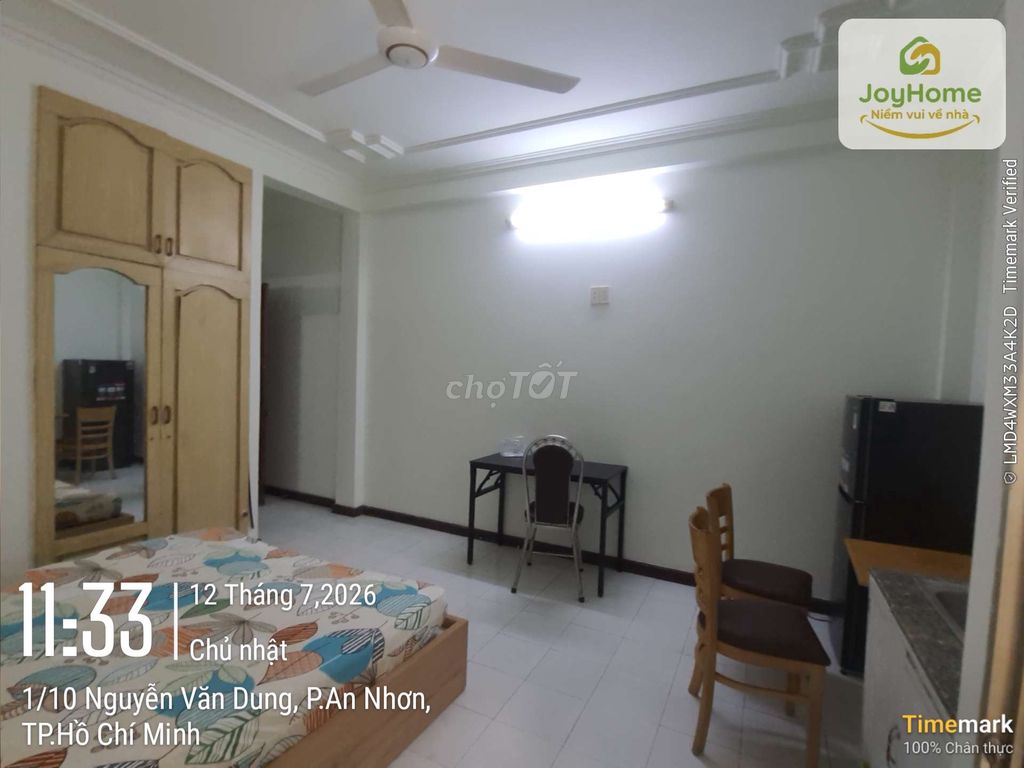 Phòng máy lạnh, máy giặt riêng, nước nóng NLMT gần cổng cs IUH NV Dung