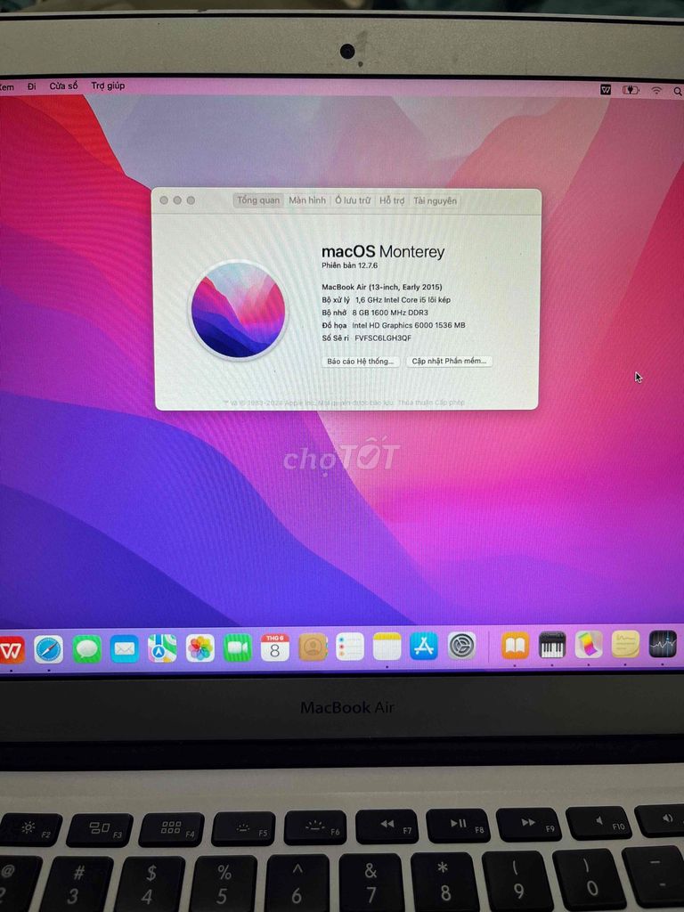 Apple MacBook Air i5 8GB Bạc A1466 2015. Mua bán Laptop tại Quận Hải Châu Đà Nẵng được đăng bởi Hòa hình 1