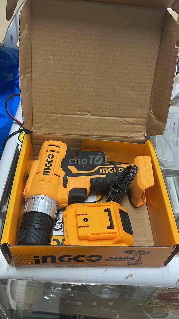 Máy khoan pin Ingco Vàng Đen. Mua bán Nội thất, đồ gia dụng khác tại Quận Ninh Kiều Cần Thơ được đăng bởi Quỳnh store hình 1