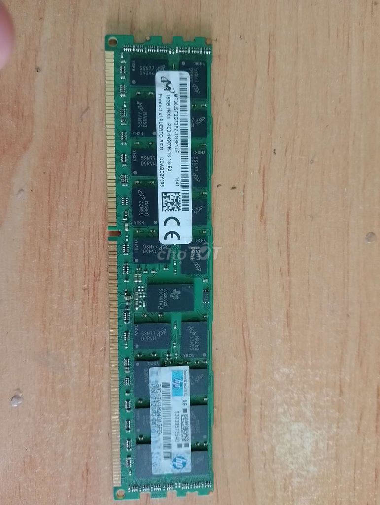 RAM HP DDR3 ECC 16GB PC3-14900R. Mua bán Linh kiện (RAM, Card...) tại Quận 11 Tp Hồ Chí Minh được đăng bởi Cường hình 1
