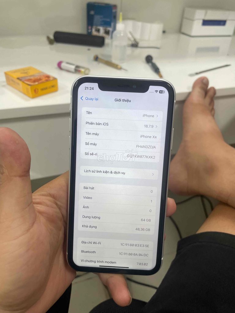 Apple iPhone Xr 64GB Trắng. Mua bán Điện thoại tại Thành phố Thuận An Bình Dương được đăng bởi Trung Apple Ko bán góp hình 1