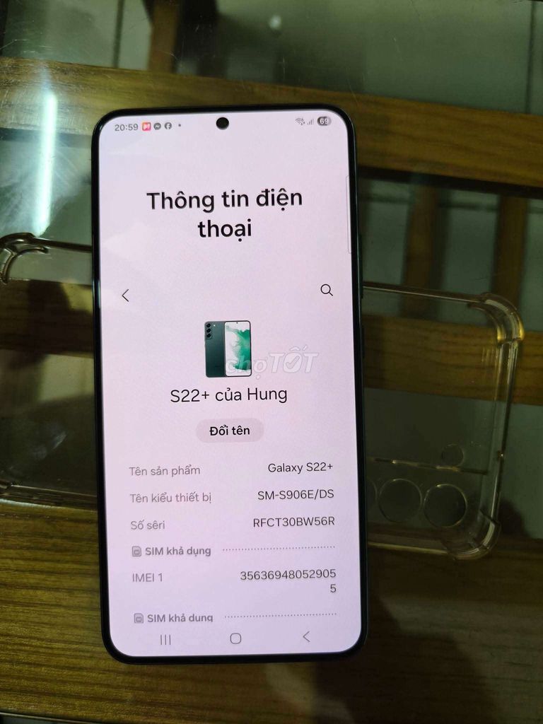 Samsung Galaxy S22+ Đen Đã dùng. Mua bán Điện thoại tại Huyện Lục Ngạn Bắc Giang được đăng bởi Hưng ok hình 1