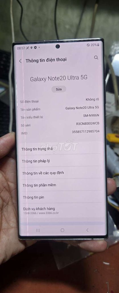 Note20 Ultra 5G 256GB 98% giá rẻ trải nghiệm. Mua bán Điện thoại tại Quận 8 Tp Hồ Chí Minh được đăng bởi Thiên Hòa mobile  hình 1