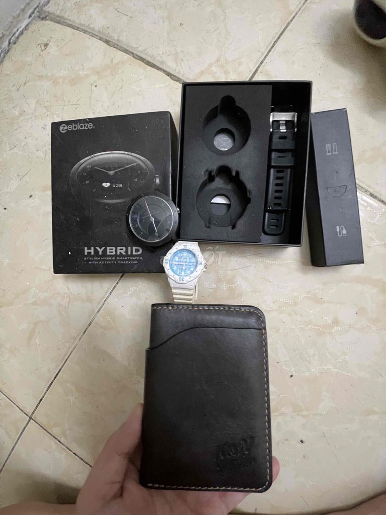 Đồng hồ Zeblaze hybriid full hộp kèm casio kèm ví